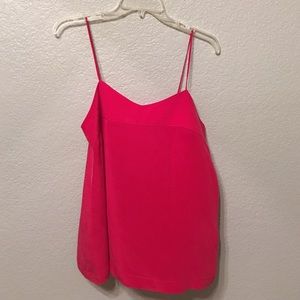 Suede feel pink top