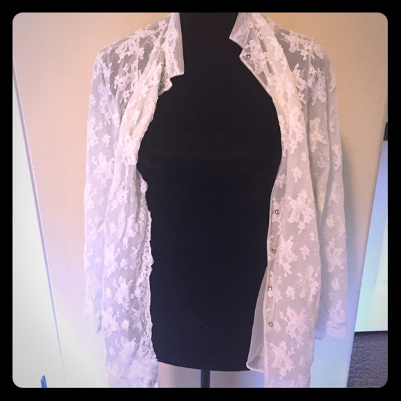 Vintage lace cover up