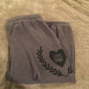 Pink Boyfriend Cropped Sweats