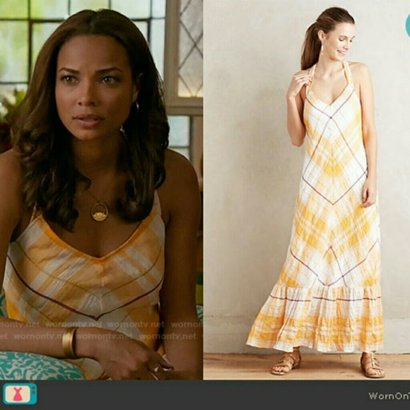 Anthropologie Clementine plaid maxi dress size XS Holding Horses NWT - Picture 4 of 6