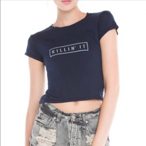 Brandy Melville blue killin it top💎