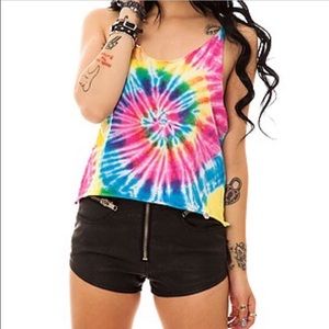 Tie dye obey tank top ☮💗
