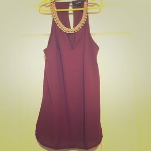 Burgundy Chiffon Blouse
