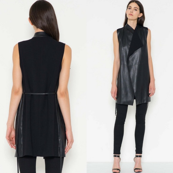 🎉🎉HP🎉🎉Vegan Leather Wrap Vest - Picture 2 of 4