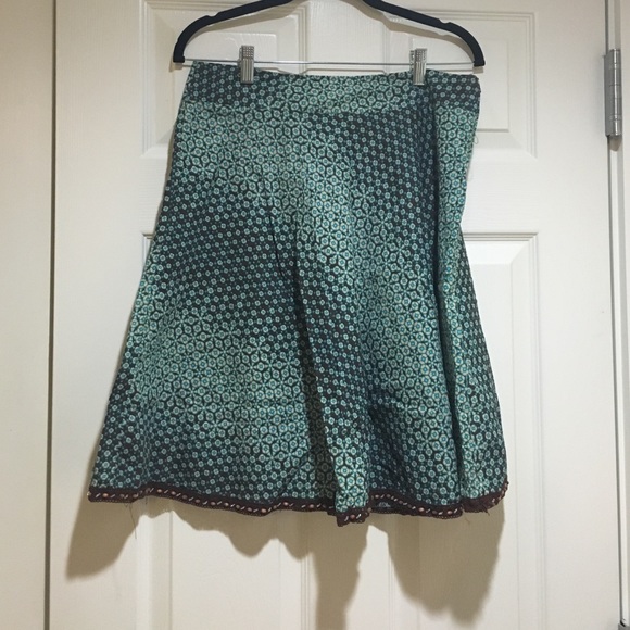 A line skirt with bead details around the bottom