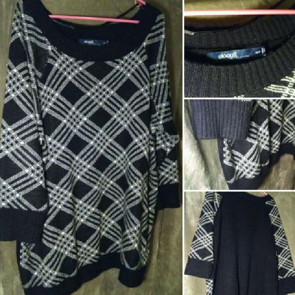 Plaid Tunic Sweater