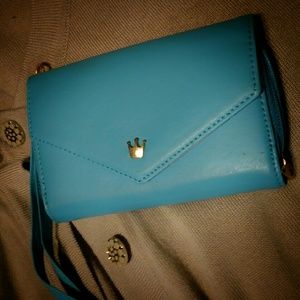Bright Aqua Cell Phone Wristlet NWOT