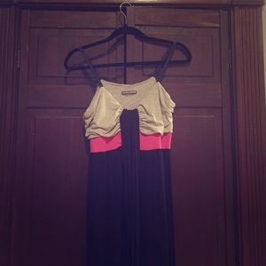 Color block maxi dress