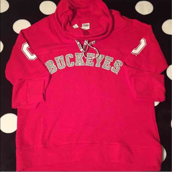 VS PINK BLING OHIO STAT BUCKEYES COWL NECK