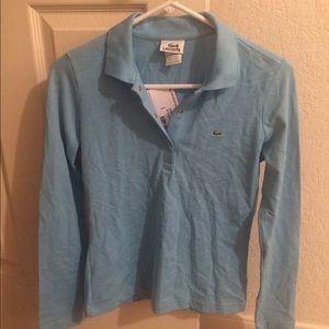 Long sleeved Lacoste polo shirt