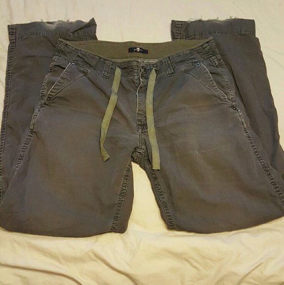 7 for all mankind cargo pants grey sz 31