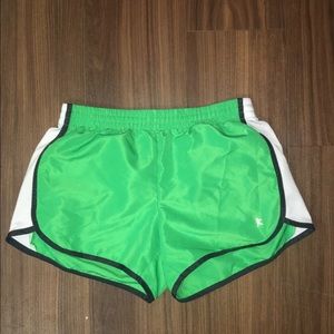 Green running shorts!