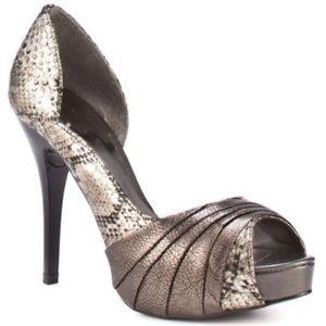 Guess snake skin, open-toed pumps SZ 10