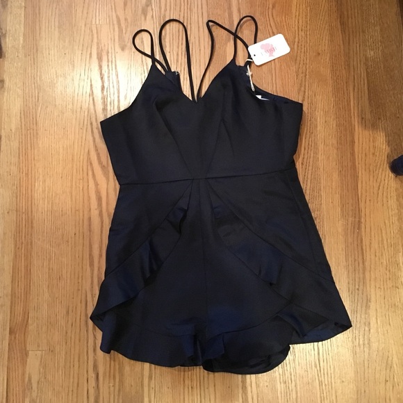 Navy L'Atiste Ruffle Romper - Picture 2 of 2