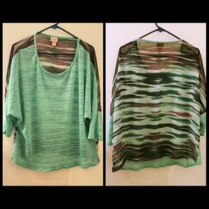 Teal off the shoulder top