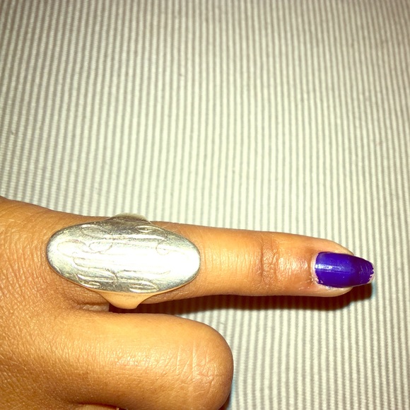 Pink monogrammed ring