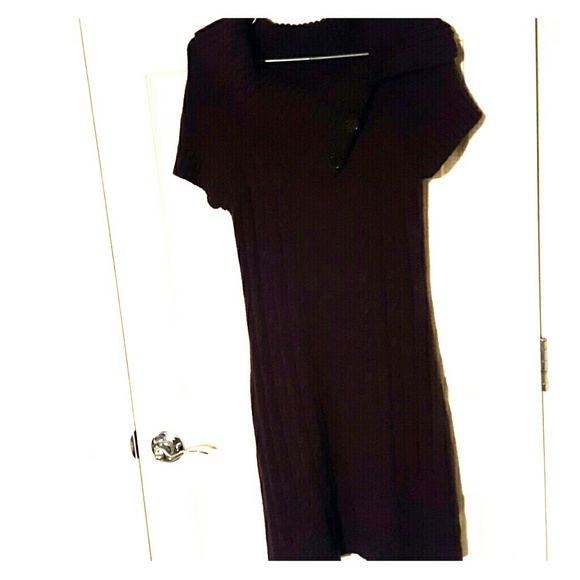 Brown sweater dress