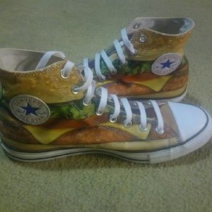 Cheeseburger Print Converse Chuck Taylor All Stars