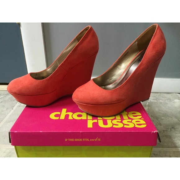 Coral Charlotte Russe Wedges