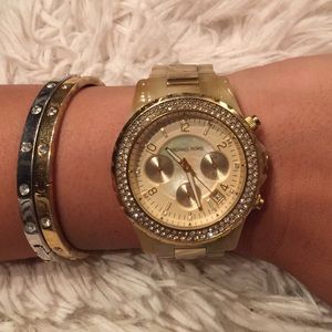 Michael Kors Accessories - MICHAEL KORS Madison Horn Acetate and Gold Watch Michael Kors Accessories - MICHAEL KORS Madison Horn Acetate and Gold Watch