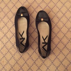 Anne Klein navy blue flats with bow