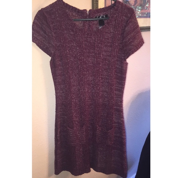Burgundy Sweater Dress