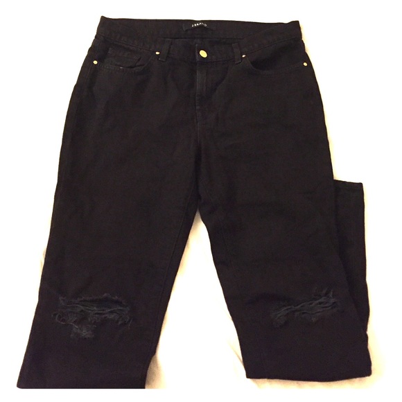 J Brand Jake black distressed boyfriend jeans 28