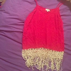 Umgee fringe tank top