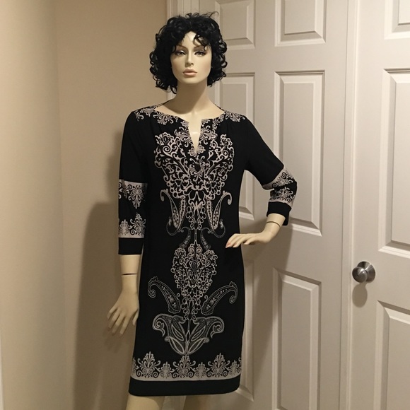 Professional graphic boho stretch dress