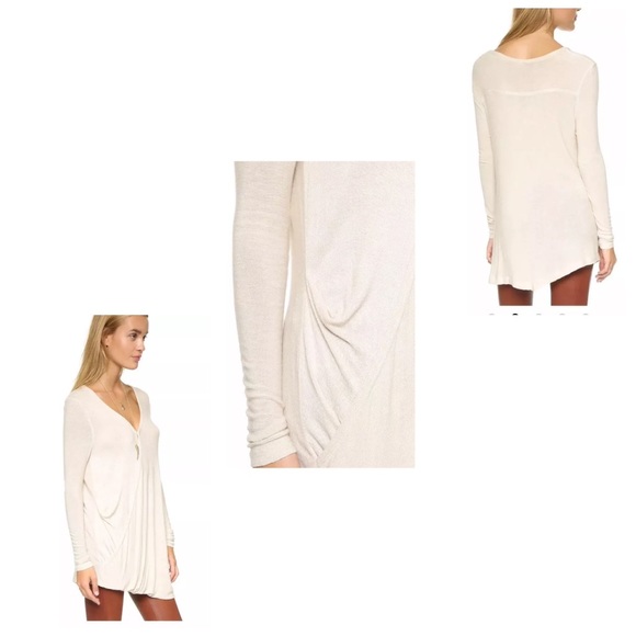 Free People Cream Miss Rose Surplice Wrap top - Picture 2 of 4