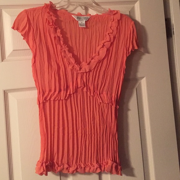 Sheer peach top