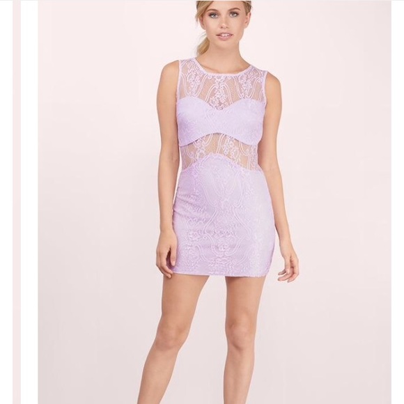Purple lace nightclub dress