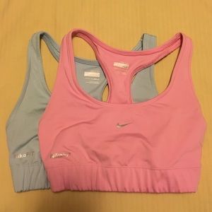2 Nike Fit sports bras, XS