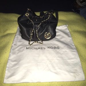 Michael Kors- Black Leather Satchel *AUTHENTIC*