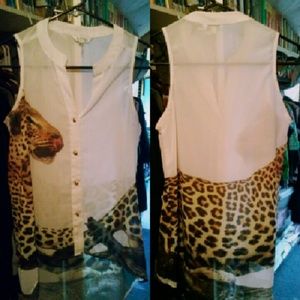 💐 SHEER CHEETAH BLOUSE 💐