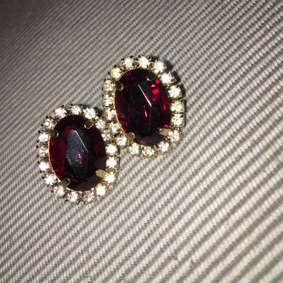Vintage ruby earrings