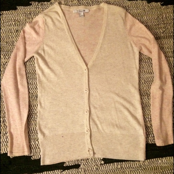 Two-Tone Long Sleeve Button Up Cardigan