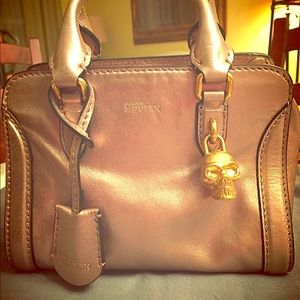 ALEXANDER McQUEEN | Mini padlock ziparound bag