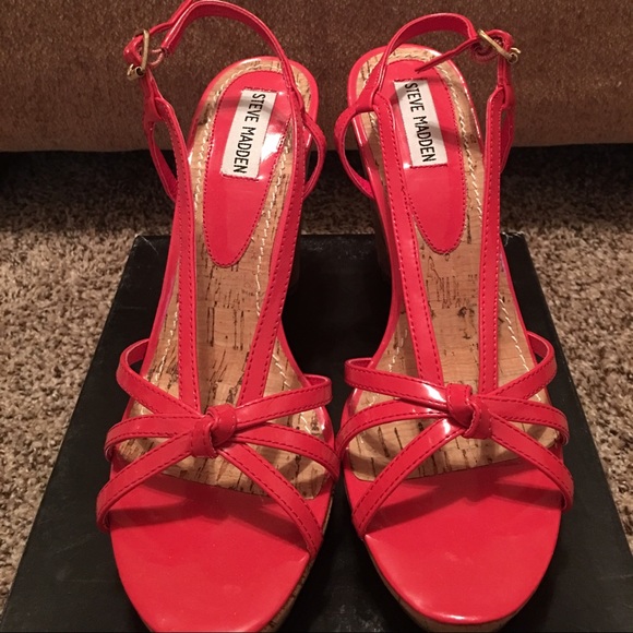 Steve Madden Shoes - Steve Madden Coral Wedge. Never worn. Run big.