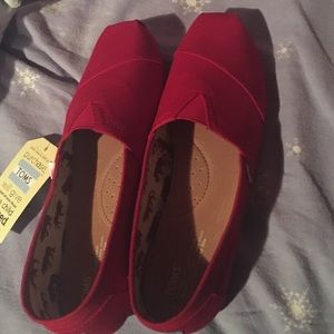 Toms Shoes Red Canvas