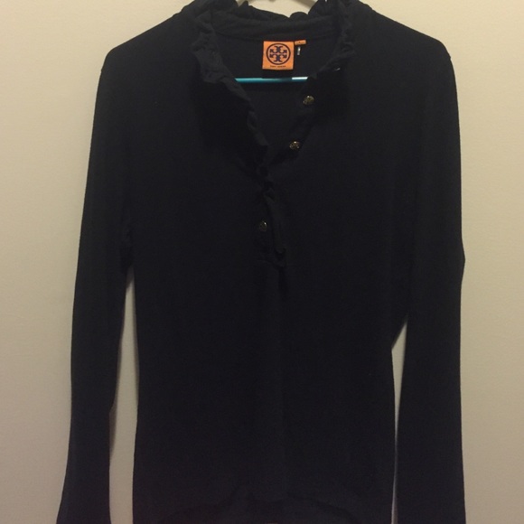 Tory Burch Long-Sleeved Lidia Polo Size Large