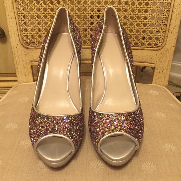 nine west glitter pumps