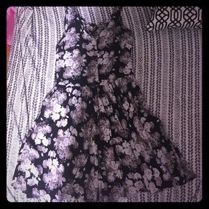 Black and white floral dress
