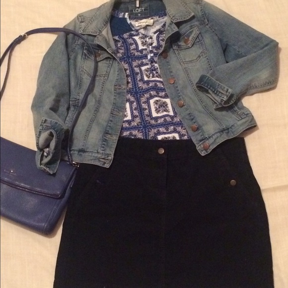 J Crew Navy Corduroy Mini Skirt