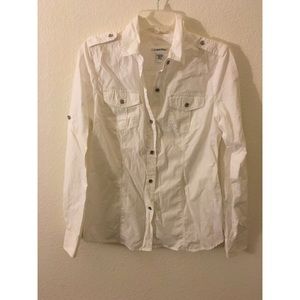 Calvin Klein white chemise shirt .