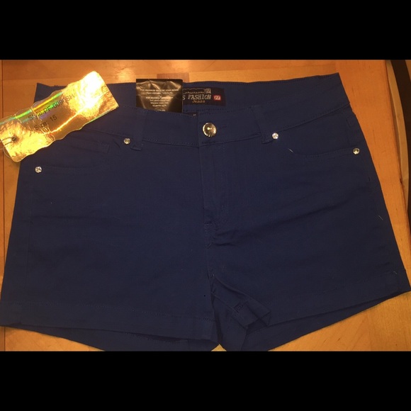 Blue Blingy Shorts