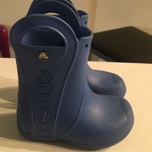 Crocs blue rain boot size 10