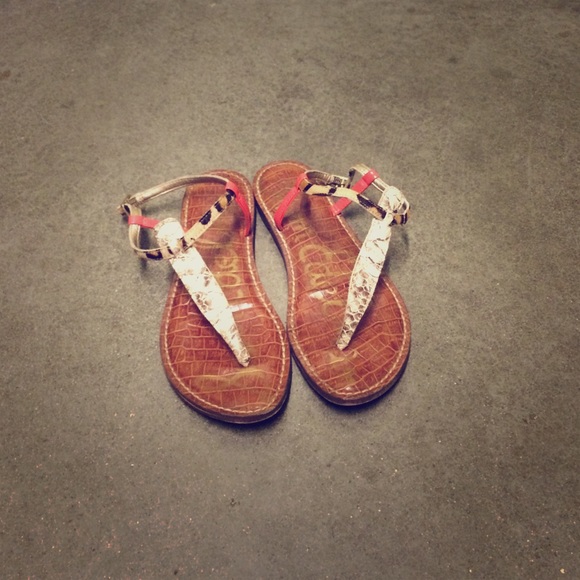 Sam Edelman pink and cheetah print sandals