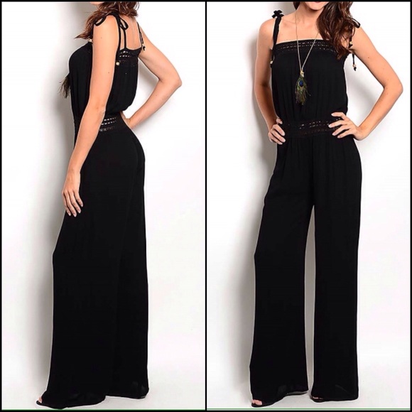 Shoulder Bow Jumpsuit - Picture 2 of 8