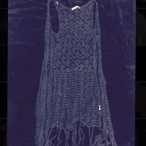 Long pull over lacey vest thingy